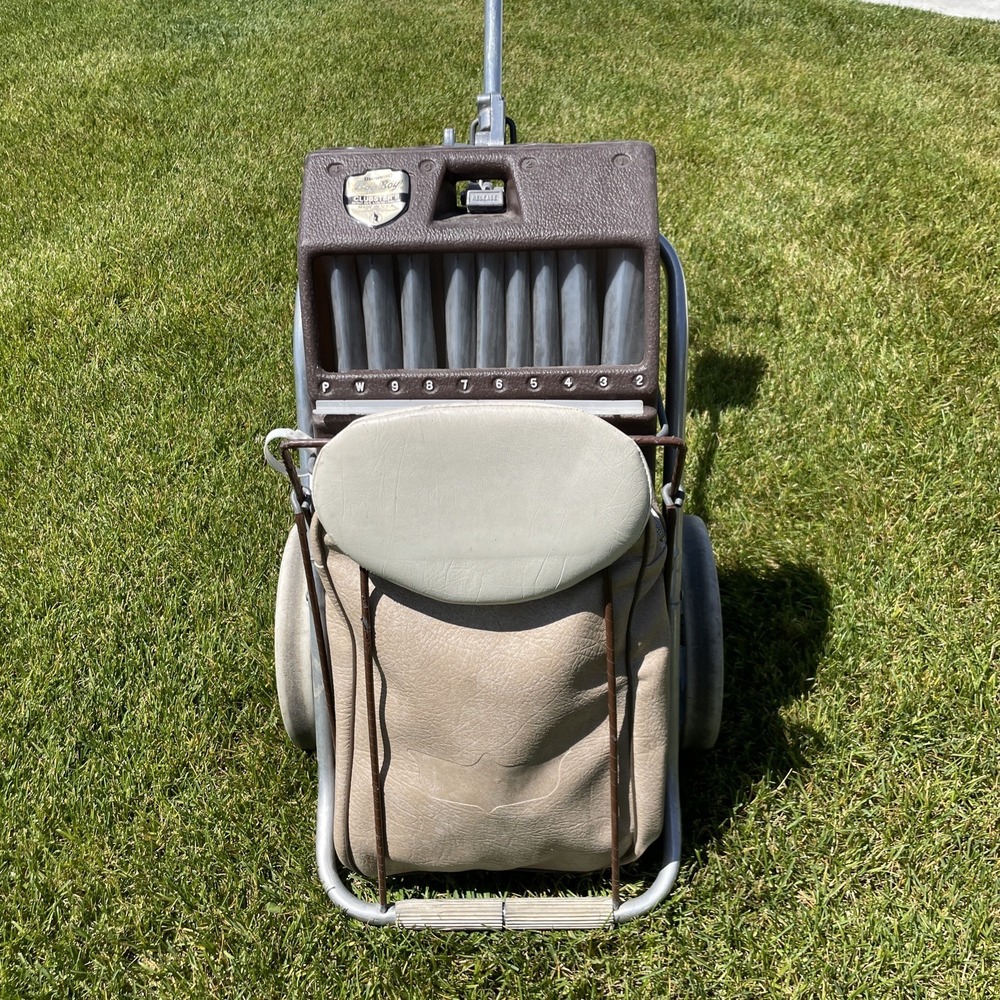 Vintage Browning BagBoy Clubster II Golf Push Cart Seat Teal USA Made